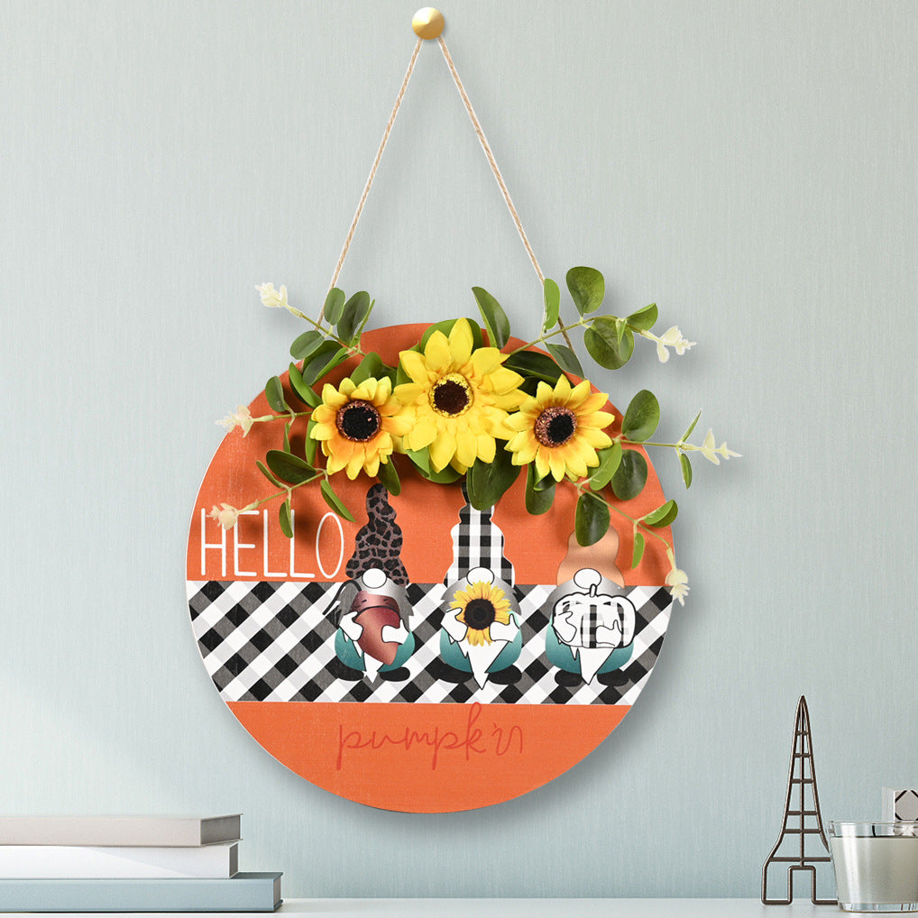 New Harvest Festival Decorations Wooden Doorplate